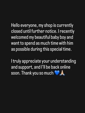 Shop Closed Announcement Graphic - Black with White Text